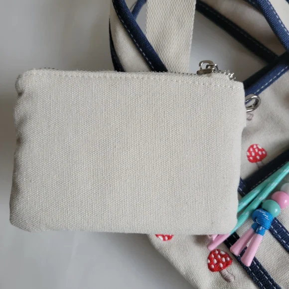 Madden Girl Mushroom Print Canvas Tote Bag - Picture 6 of 13